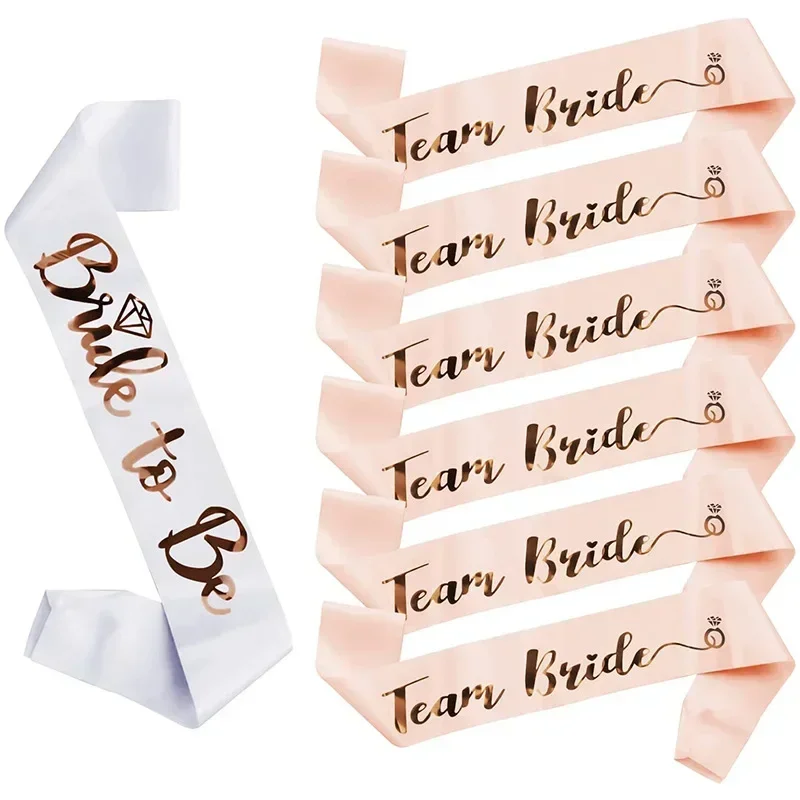 1Set Rose Gold Team Bride To B - Bride Tribe Sash ulasan dan harga