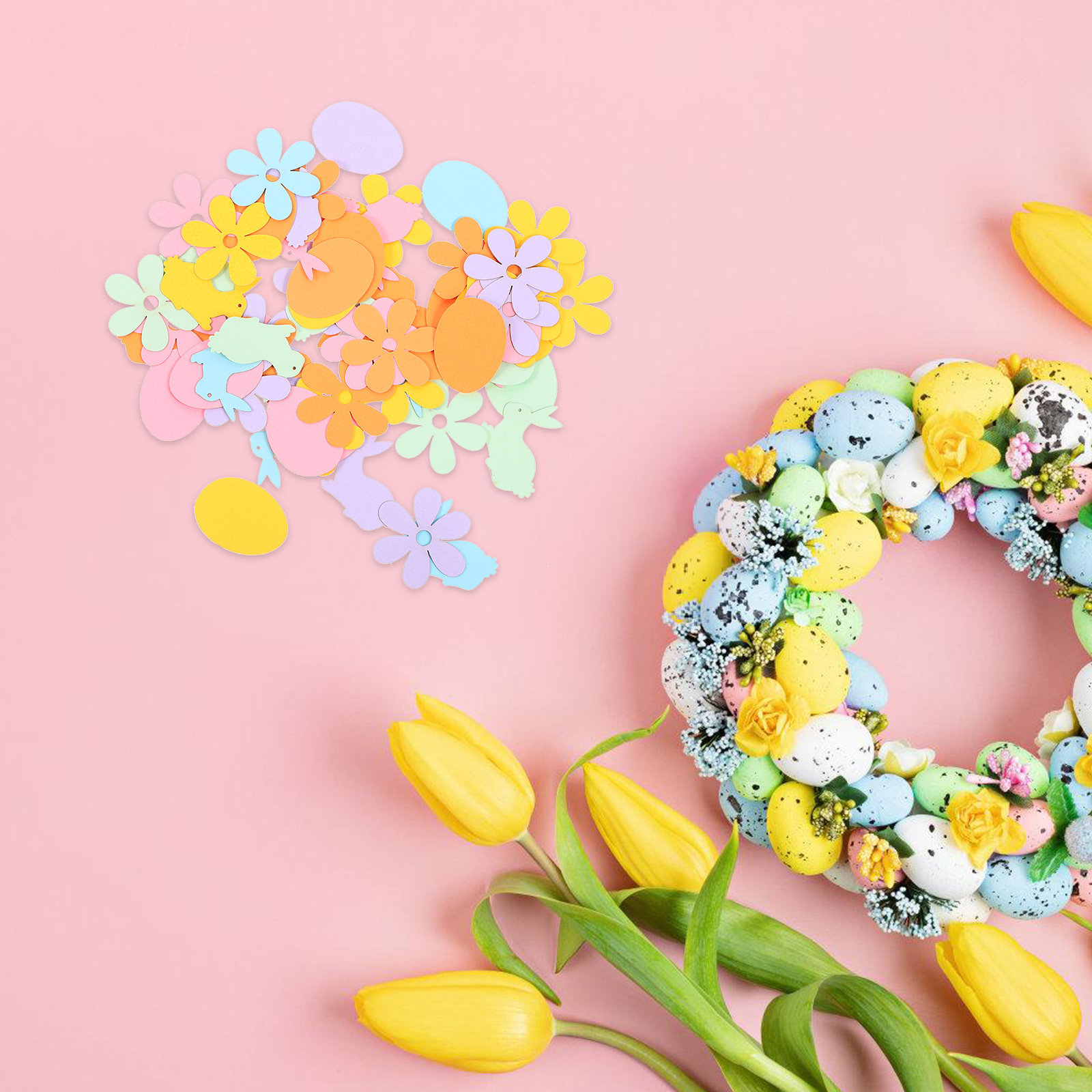 100Pcs Bunny Easter Confetti D - Papercraft Supply Invitation ulasan dan harga