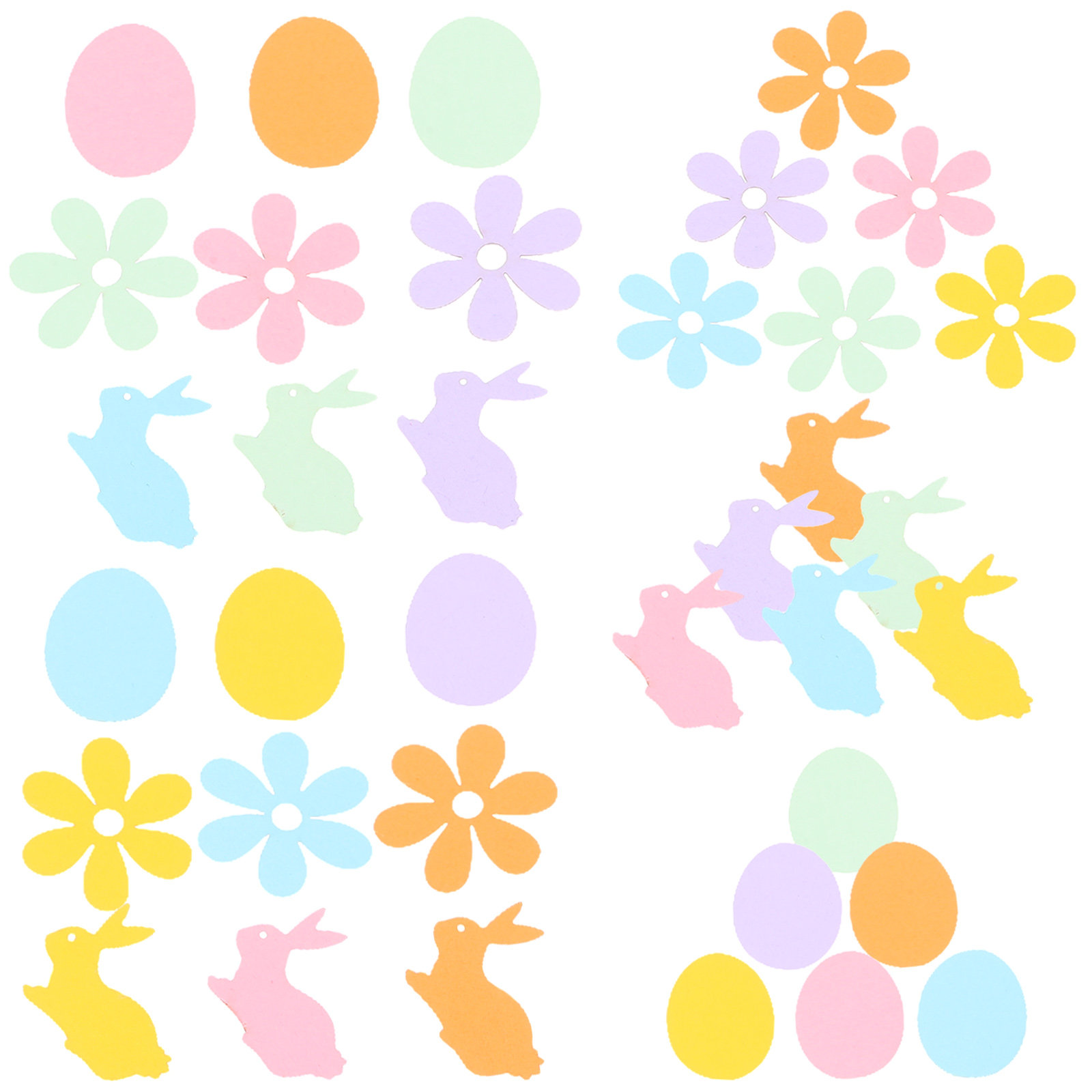 100Pcs Bunny Easter Confetti D - Papercraft Supply Invitation ulasan dan harga