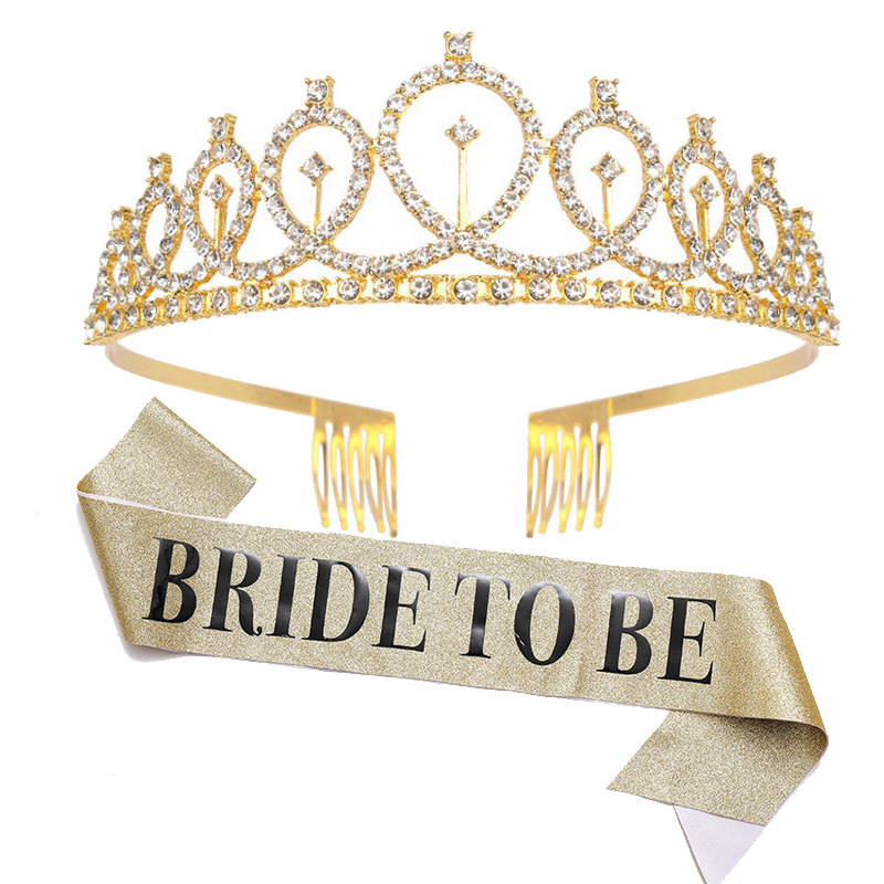 1set Rose Gold Bride to Be Sat - Bride Tribe Sash ulasan dan harga